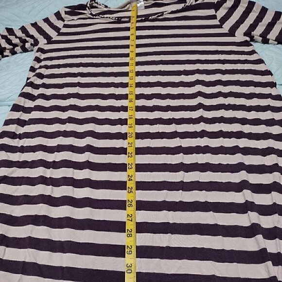 CBOCS (Cracker Barrel) Deep Purple/Cream Striped Dress Size L (NWT) - Picture 5 of 9